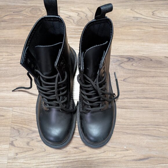 Dr Martens 1460 Mono Smooth Leather Lace Up Boots in Black - Size 6 - Picture 5 of 8
